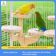 Bird cage scenery/Bird toys/Bird platform/Parrot solid wood platform jumping platform/Bird cage deco