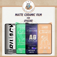 Ceramic Film Matte Screen Protector for iPhone 14 Pro max 13 Pro max 12 11 Pro Max Xs Max Xr X 8 7 6s Plus