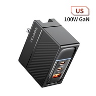 Toocki 100W เครื่องชาร์จ GaN ชาร์จเร็ว4.0 QC3.0 PD4.0 USB Type C ที่ชาร์จเร็วสำหรับ Macbook iPhone 1