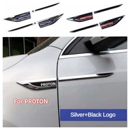 LAIFU 1 set of stainless steel side bumper labels for cars, left and right side. For Proton Hero X50