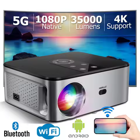 HORLAT T03N 1500Ansi Lumens 4K LED Projector Full HD 1080P Video 8K Home Theater Auto Focus Keystone