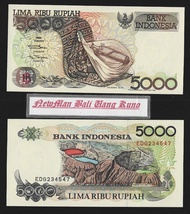 GRESS UANG KERTAS INDONESIA LAMA 5000 RUPIAH SASANDO ROTE 1992 KOLEKSI