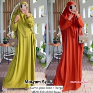 Maryam syari gamis wanita dewasa baju muslim dress lebaran polos jumbo