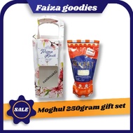 Beras Faiza Goodies & Kotak Basmathi Moghul 250gram, door gift pack (beras+kotak)