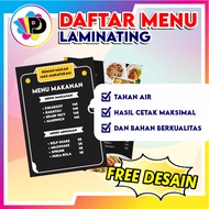 Print Laminating Menu List | Menu List | Menu Board | Free Design