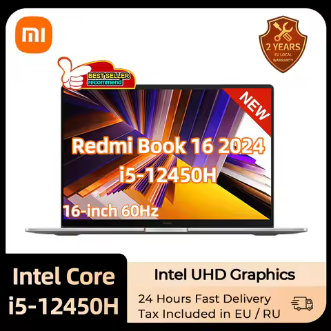 Xiaomi Laptop 2024 Redmibook 16 Intel Core i5-12450H Intel UHD Graphics 16GB DDR5+1TB/512G SSD 16 in