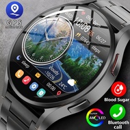 2024 SACOSDING Galaxy 6 AMOLED Smart Watch Men Blood Glucose Bluetooth Call NFC GPS Tracker Waterproof Men Smart Watch