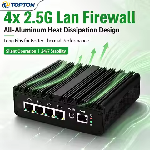 Intel N150 Firewall Appliance Celeron J6412 7305 J5005 Fanless Mini PC 4x2.5GbE LAN Mini Router Serv