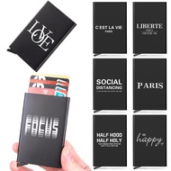Automatic Pop-Up Card Slot Card Wallet Slim Pop Up Metal Card Holder Wallet For Man & Woman Anti RFI