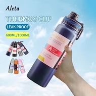 aqua flask Tumbler Hot and Cold Thermos Tumbler Outdoor Sports Bottle Portable 600ml/1000ml
