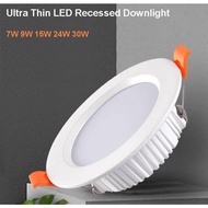 Ultra Thin LED Recessed Downlight 7W 9W 15W 24W 30W  Hotel Ceiling Light Showcase Clothing Store Commercial LED Downlight
