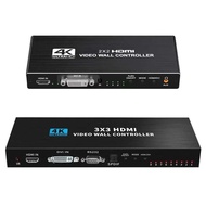 4K 3x3 Video Wall Controller 1x2 1x3 1x4 2x3 2X4 2X2 HDMI Video Wall Controller Multi Screen Splicin