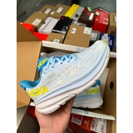HOKA booster shoes High quality running shoes HOKA ONE ONE Clifton 9 Light Blue Shock Absorption Men's and women's shoes Running shoes