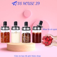 Glass spice jar Spice jar with spoon Spice jar 250ml