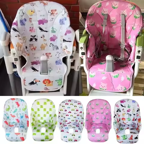 Cartoon Baby Chair Cushion Oxford Cover Compatible for Prima Pappa Siesta Baoneo Dinner Chair Seat B