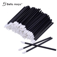 Bella moca Lip Brush Hollow Disposable Eyelash Extension Clean Tools Lipstick Testers Wands Applicat