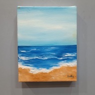 悠悠大海-油畫作品 展示品 教案樣本 換季出清 海洋油畫