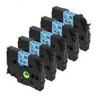 5pcs 12mm Tze-531 Black on Blue Brother PTouch label tape