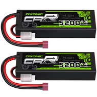 OVONIC 2s Lipo Battery 50C 5200mAh 7.4V Lipo Battery with Deans Connector for Car Truck Boat Vehicle