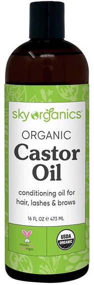 Castor Oil USDA Organic Cold-Pressed (16oz) 100% Pure Hexane-Free Castor Oil - Conditioning &amp; Healin