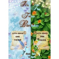 Kad Jemputan Digital Aqiqah (Video/ E-Card) Tink & Peri Twin