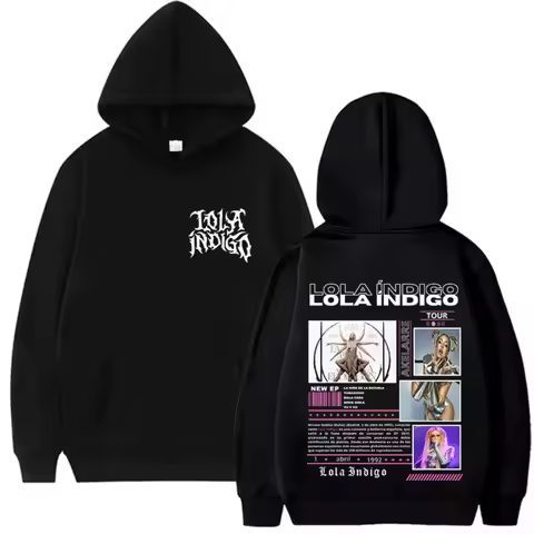 Singer Lola Tour Indigo 2026 Album Merch Hoody Men Women Fashion Harajuku Clothing Sweatshirt Retro 