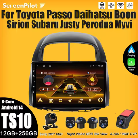 For Toyota Passo Daihatsu Boon Sirion Subaru Android 15 Justy Perodua Myvi Multimedia Video Player M
