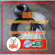 Set Lengkap Fertigasi Dripper Agri Dengan 2' Microtube 1mm Dan Dripper 6“