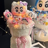 Cute Crayon Shin-Chan Doll Bouquet Graduation Gift For Girlfriend Surprise Flower Cartoon Birthday G