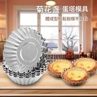 Marslako - (10個裝) 蛋撻模 烘焙菊花形蛋撻模 蛋撻模具 [平行進口]