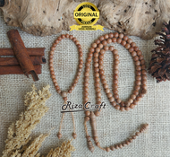PAKET Kalung Tasbih dan Gelang Tasbih Kayu Bidara Sidr Putih ASLI Laut Arab untuk Ruqyah 99 33 Butir