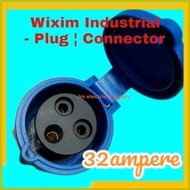 ☩ ☫ ◹ Wixim Industrial Plug -Connector 32A, BIR REGISTERED ®