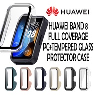 HuaWei Band 8 Protector Casing PC+Tempered Glass Hua wei Band8 Full Coverage Protective Case Huawei 