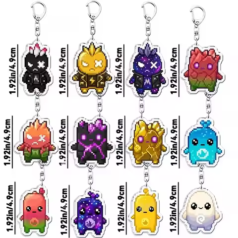 Video Game Ghost Anime Keychains for Accessories Bag Charm Game Gamer Spirits Battle Royale Meme Key