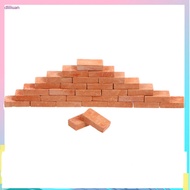 🌺 50pcs Toy Miniatur Bata Bata Model Simulasi Leret Berbentuk Segi Empat Batu Bata Merah untuk Hadia