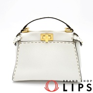 Fendi Mini Peekaboo Selleria 兩用手提包 8BN244 Selleria 皮革女士手提包

白色 [二手]