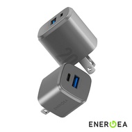 ENERGEA  Ampcharge 20W GaN 雙孔快充電源供應器 PD快充 + QC3.0 充電頭