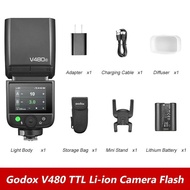 Godox | V480 แฟลชกล้องมินิ V1 Mid แบบติดหัวกล้อง รองรับ Canon Sony A7C II Nikon Fujifilm X-T4 X-T5 ซ