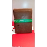 Kickers Leather Small size wallet Brown
