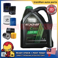 EXN Carios 0W-20 3LITRES Semi Synthetic Engine Oil AXIA BEZZA MYVI SAGA WIRA 0W20 Minyak Hitam Combo