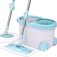 Family Essential Mop Rotary Microfiber Spin Mop, Bucket Floor Cleaning (B) Decoration