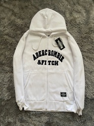 JAKET SWEATER HOODIE ABERCROMBIE ZIPPER ABBU LOGO BORDIR PRIA & WANITA BAHAN FLEECE TEBAL