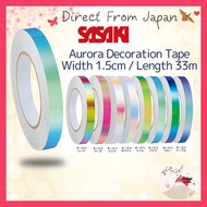 SASAKI Rhythmic Gymnastics Aurora Tape for Decoration 1.5cm x 33m HT8 HT3 HT-8 HT-3 HT1 HT-1 Blue