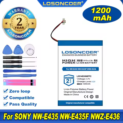 1200mAh LIS1493HNPPC Battery For SONY NW-E435F NW-E435 NWZ-E436 NWZ-E438 NWZ-E436F NWZ-E473 NWZ-E474