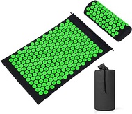 Acupressure Set Acupressure Mat with Pillow for Neck and Back Pain, Acupressure Mat Set for Muscle Relaxation, Ideal for Men and Women, Needle Mat with a Carry Bag
