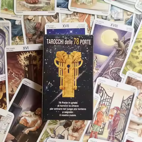 78PCS Tarot of the 78 Doors Cards Tarot Cards Fortune Telling Divination Tarot Card Family Party Lei