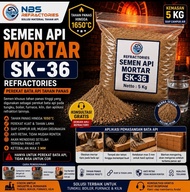 SEMEN API MORTAR SK-36 - Refractory Mortar Tahan Panas 1650°C (Kemasan 5 Kg)