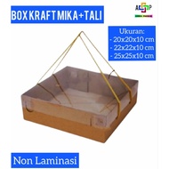 Kraft Mica Box - Rope Size: 20x20x5 cm Kraft Mica Box/ Rope Hampers Rice Box Rice Box Rice Box