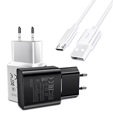 Travel USB Charger+Micro USB Charging Cable For Samsung Galaxy A6 Plus J3 J4 J6 J7 J8 2018 J1 J2 J5 