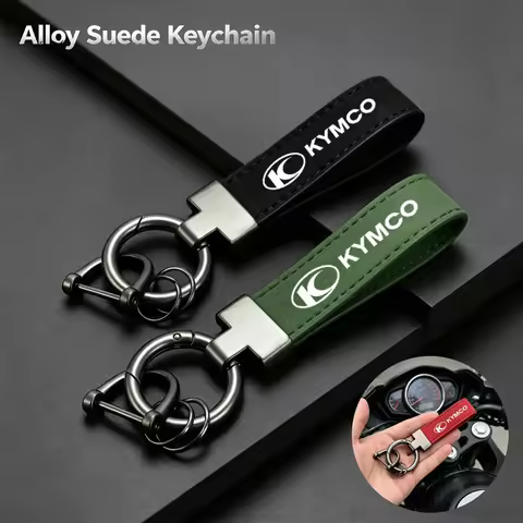 Deluxe New Leather Suede Keychain Motorcycle Key Ring For KYMCO DOWNTOWN XTOWN 125 300 125i 300i DTX